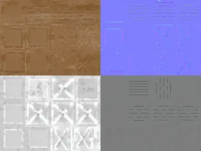 Wooden Crate Free low-poly 3D model 2