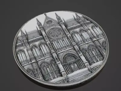 Building House Pendant Medallion 3D print model shop