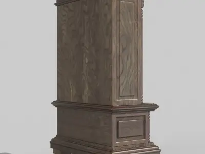 Antique bookcase Low-poly 3D model buy
