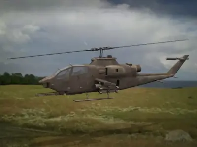 Cobra Helicopter  Low-poly 3D model