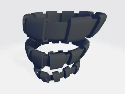 Lower Leg Military Band Low-poly 3D model