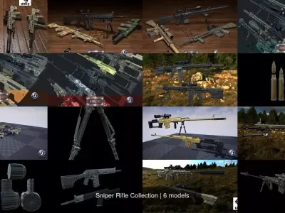 Sniper Rifle Collection 3D Model Pack