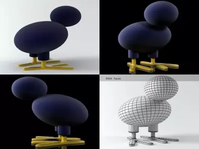 Tipi bird 3D model
