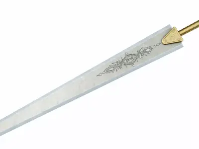 Big sword 4 Low-poly 3D model
