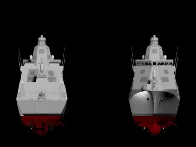 Turkish TF2000 destroyer 3D model