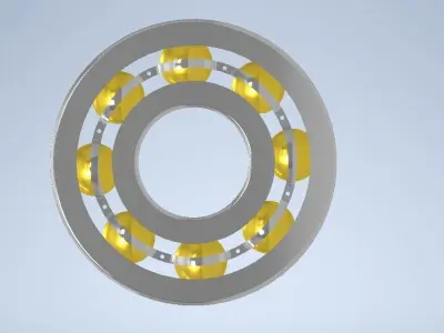 Ball Bearing 3D model Rigged