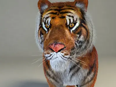 Amur Tiger vray v1 Low-poly 3D model