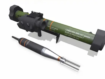 RGW 90 Matador Anti Tank Rocket Launcher Low-poly 3D model