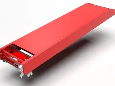 3 section telescopic belt conveyor loading  belt conveyor 3D model