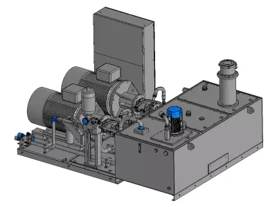 Hydraulic station 500L 3D model