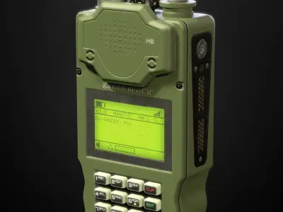 Handheld Military Radio Low-poly 3D model