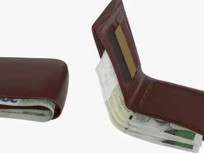 CZECH Koruna 2000 Wallet Money Purse 3D model