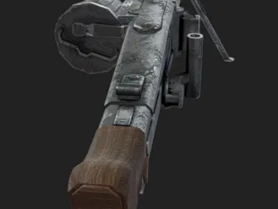MG 42 Machinegun Low-poly 3D model