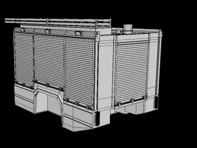Rosenbauer ET Back Construction Low-poly 3D model