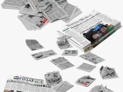 Newspapers Collection 3D model
