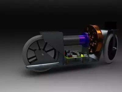 Self Balancing Bike Free 3D model