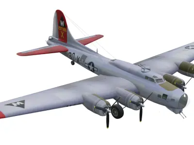 Boeing B-17 Flying Fortress Low-poly 3D model buy
