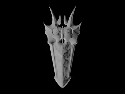 Dark Wings Shield Low-poly 3D model
