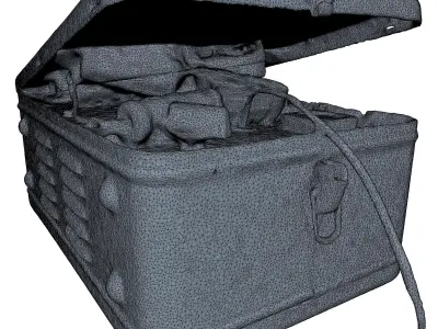 Welding High Poly old metal box 3D model