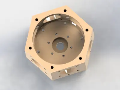 crankcase hexagonal face plate 3D model