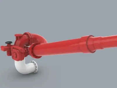 Firepro Cannon Low-poly 3D model