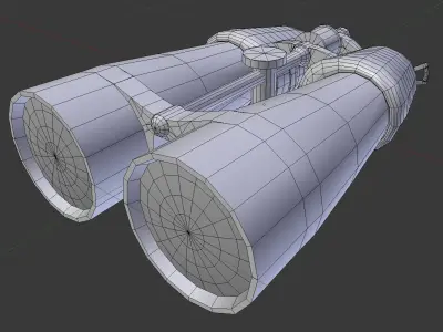 Long Range Binoculars Low-poly 3D model