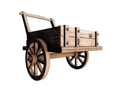 Wooden Cart 3D Printable Model 3D print model purchase