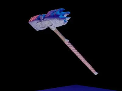 Warhammer fortnite axe Free low-poly 3D model