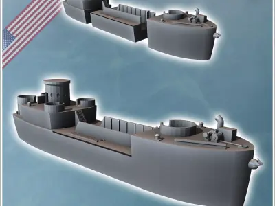Landing Craft Infantry LCI L Large american transport boat 8 - U 3D print model