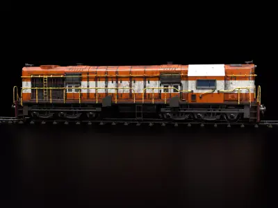 Indian Deisel Train Locomotive 3D model