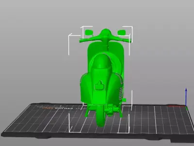 Classic Vespa Scooter 3D Model Vintage Style Retro Motorbike 3D print model