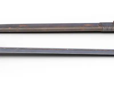 P-17 enfield bayonet Low-poly 3D model