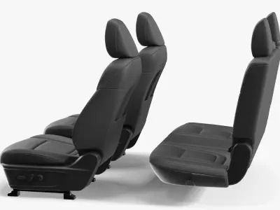  Interior Vehicle Full Seat Set Black 
