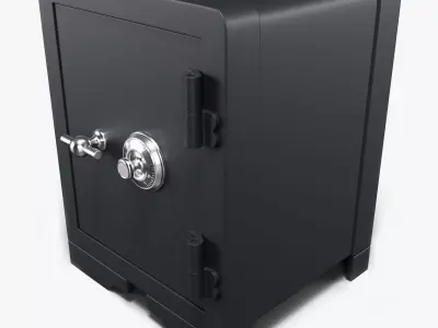 Vintage Iron Safe 3D model