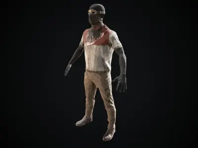 Skull armor 8 Low-poly 3D model