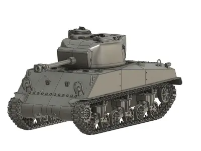 Sherman M4A1 3D print model