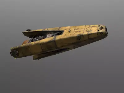 Razorback star wars weapon Low-poly 3D model