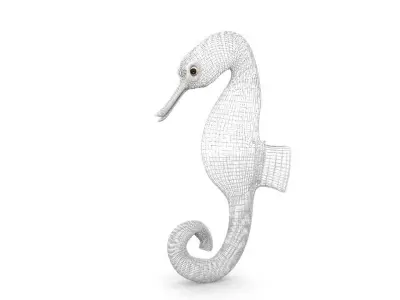 sea horse Low-poly 3D model purchase