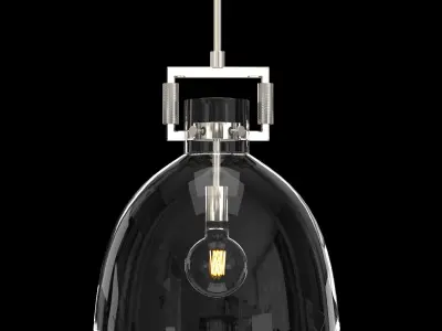 Machinist Glass Cloche Pendant 3D model