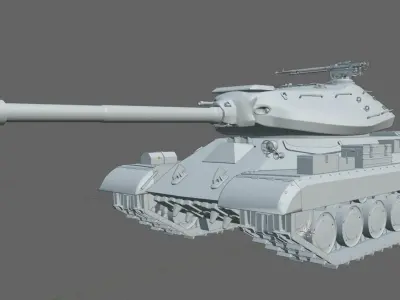 Military Tank Model IS4 USSR 3D model
