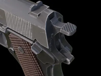 Pistol Low-poly 3D model get