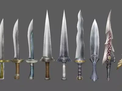 weapon knife Low-poly 3D model purchase