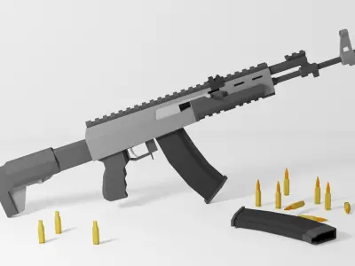 Weapon pack - LowPoly Free low-poly 3D model