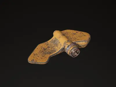 Autumn Petal explosive mine highpoly 3D model