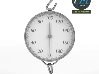 Hanging weighing scale 3D model