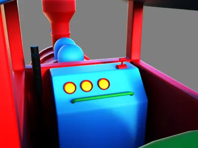 Toy train 3D model 16