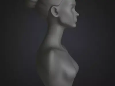 Woman Silhouette 3D Model Decorative Sculpture Free 3D print model
