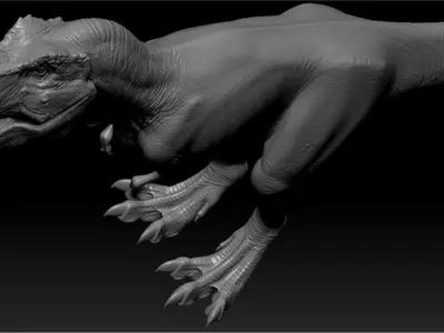 T-rex in Zbrush 3D model