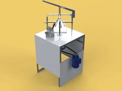 YOUNG GREEN COCONUT PEELING PEELER MACHINE CUT TOOL REMOVAL SKIN 3D model