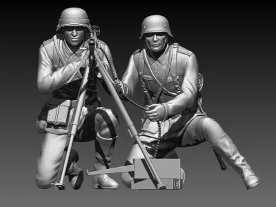 German soldiers 3D print model get